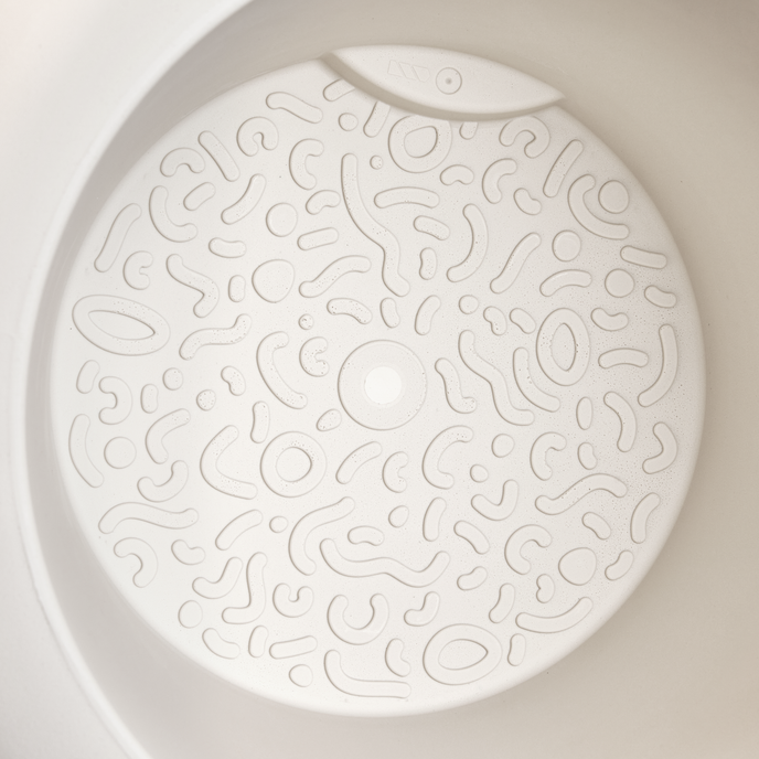 amber roll low 43cm linnen wit